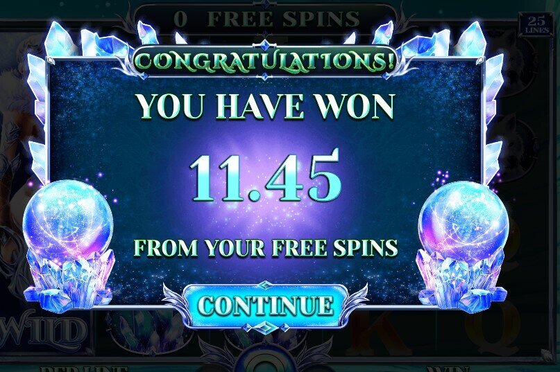 Queen of Ice Free Spins Winnings 2